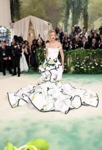 Gigi Hadid in Thom Browne and Chopard at the Met Gala 2024